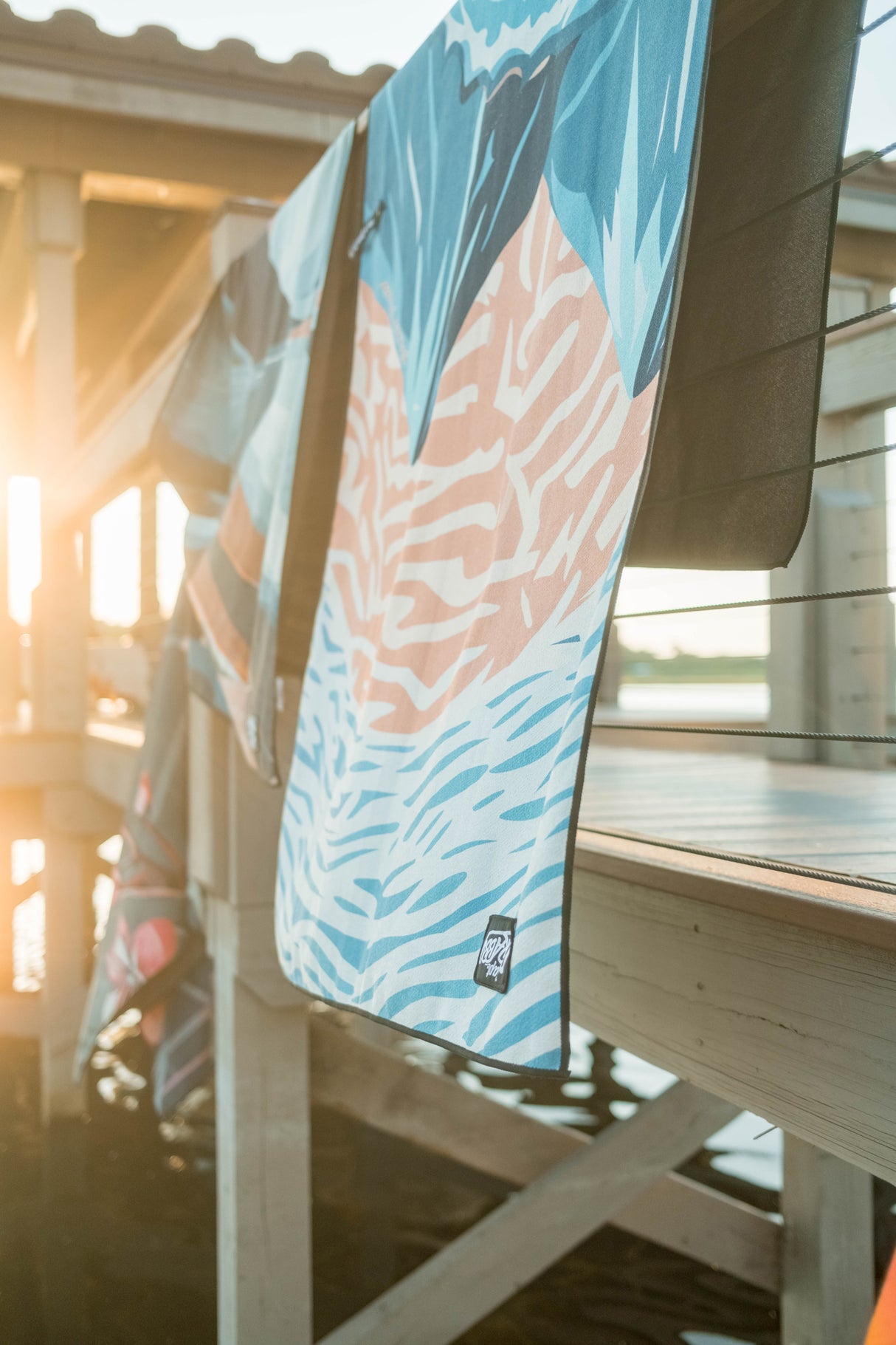 Captain Crabby Decked Out Beach Towel
