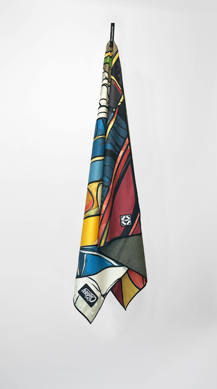 Captain Crabby Decked Out Beach Towel