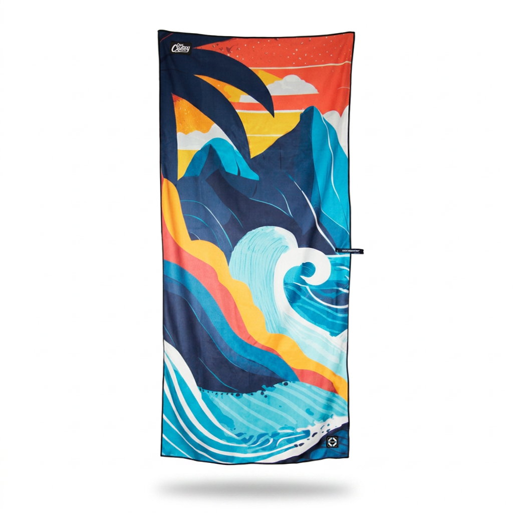 Captain Crabby Decked Out Beach Towel