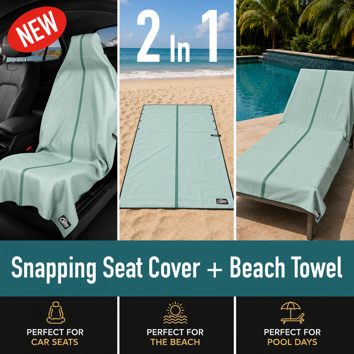 2 in 1 Seat Cover/Beach Towel