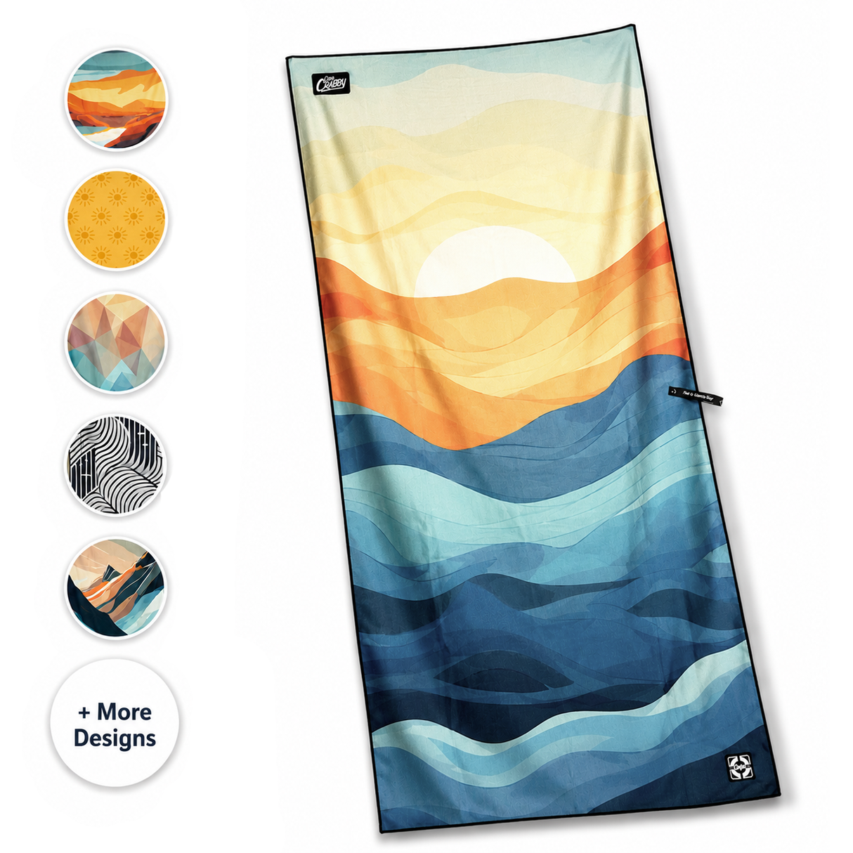 Captain Crabby Decked Out Beach Towel
