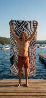 Captain Crabby Decked Out Beach Towel
